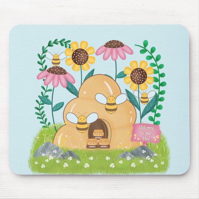 Mousepad Família de Abelhas Melíferas (Frente)