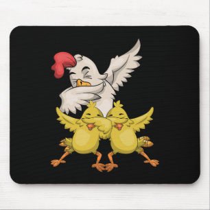 Mousepad Família de Aves de Criador Animal Dabbing Fazenda