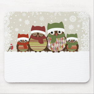 Mousepad Família de Corujas Mais Quentes