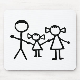 Mousepad Família de Stickman