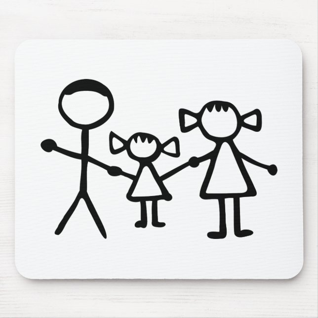 Mousepad Família de Stickman (Frente)