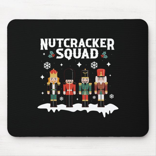 Mousepad Família Esquadrão Nutcracker Correspondendo Natal  (Frente)
