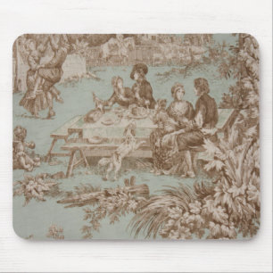 Mousepad Família francesa do país do vintage que recolhe