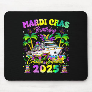 Mousepad Família Mardi Gras Birthday Cruise Squad Matching
