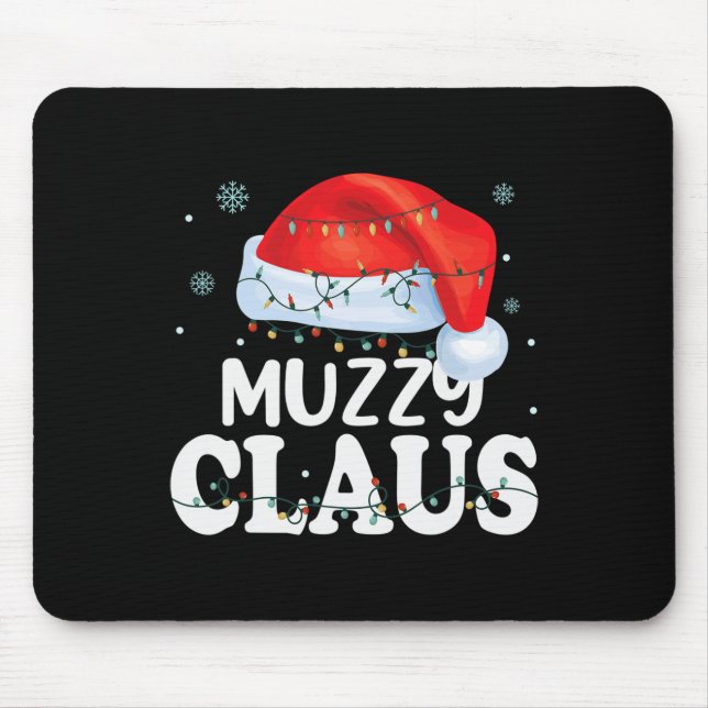 Mousepad Família Muzzy Claus Xmas que Corresponde Engraçado (Frente)
