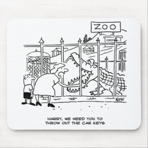 Mousepad Família no Zoo. Pai Engolido pelo Alligator