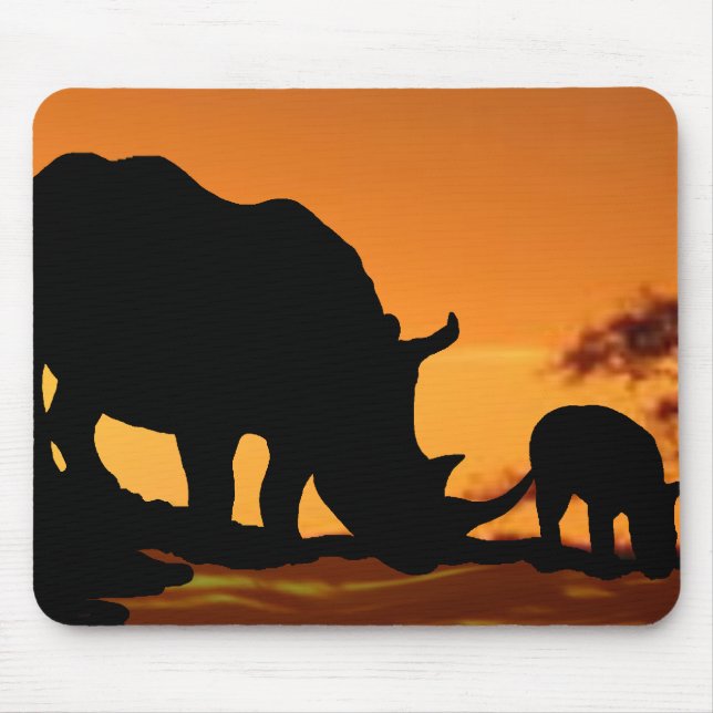 Mousepad família rhino (Frente)