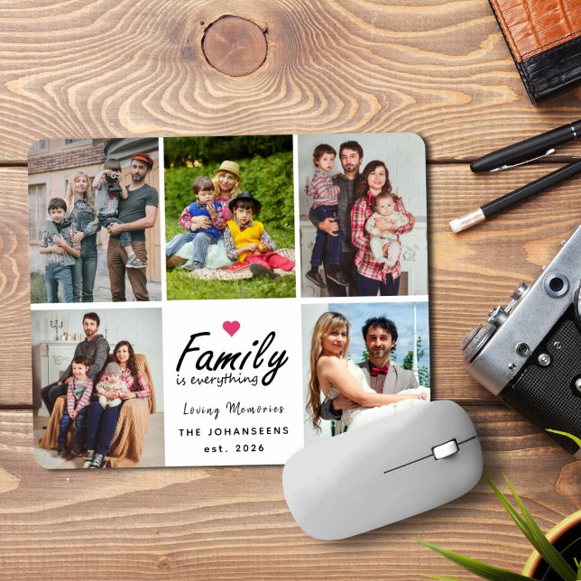 Mousepad Família Script é Tudo o que a Colagem de Fotos man (Criador carregado)