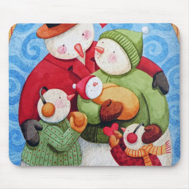 Mousepad Família Snowman (Frente)