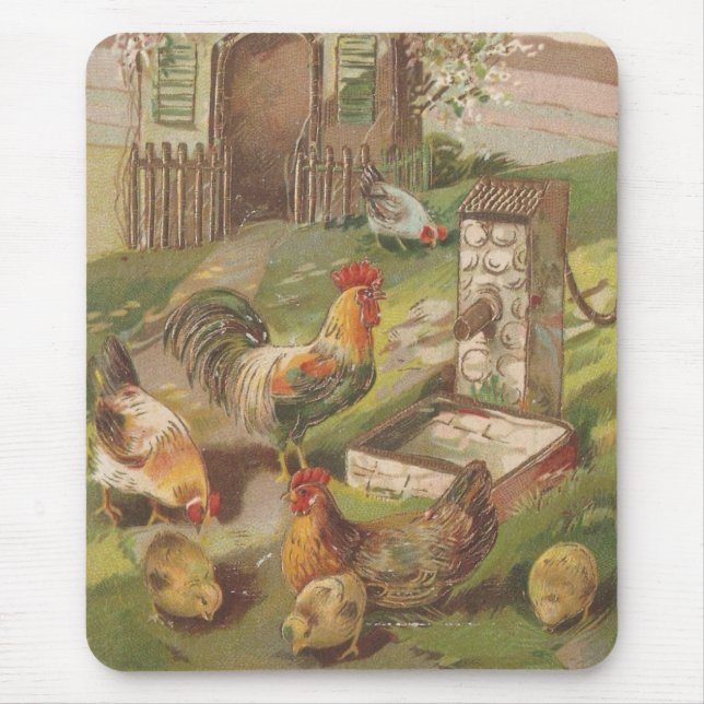 Mousepad Família Vintage Chicken (Frente)