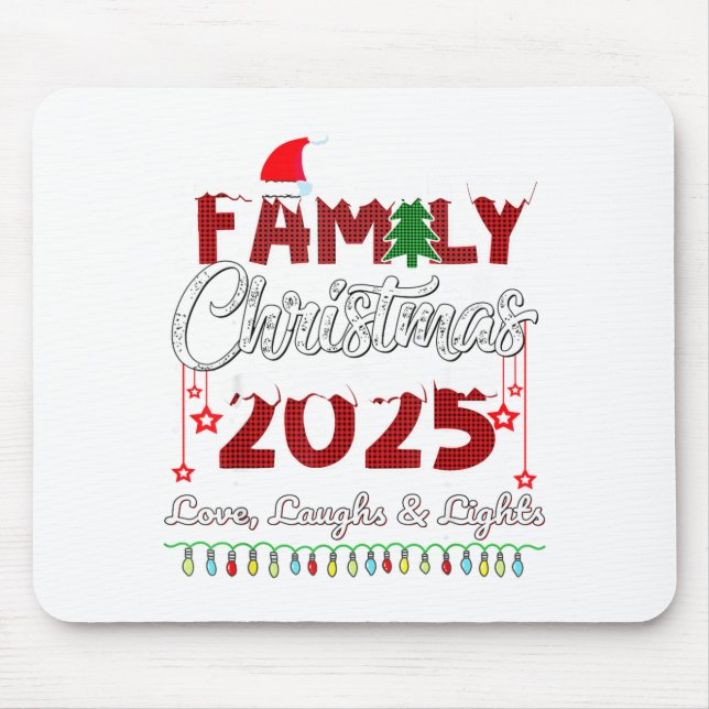 Mousepad Family Christmas 2025 Love, Laughs And Lights Holi (Frente)