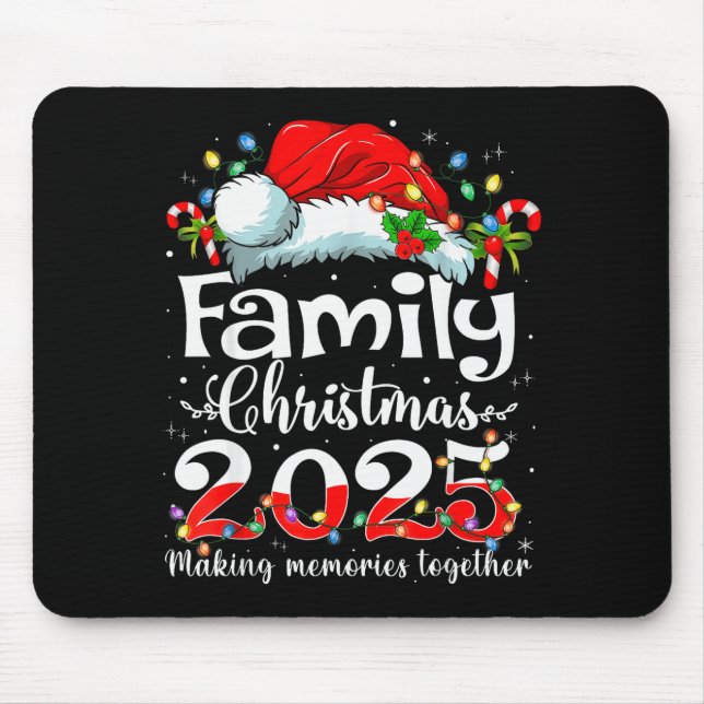 Mousepad Family Christmas 2025 Matching Squad Santa Elf Fun (Frente)