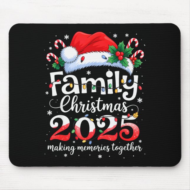 Mousepad Family Christmas 2025 Matching Squad Santa Elf Fun (Frente)