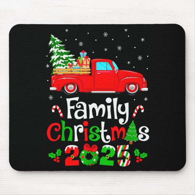 Mousepad Family Christmas 2025 Truck Tree Squad Matching Xm (Frente)