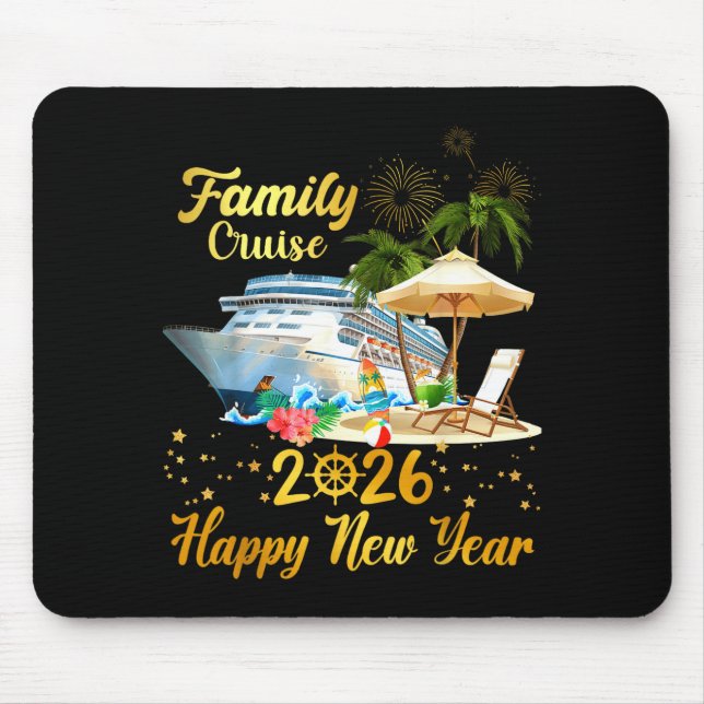Mousepad Family Cruise 2026 Happy New Year  (Frente)