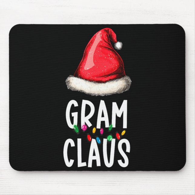 Mousepad Family Gram Claus Christmas Santa's Pajama Matchin (Frente)