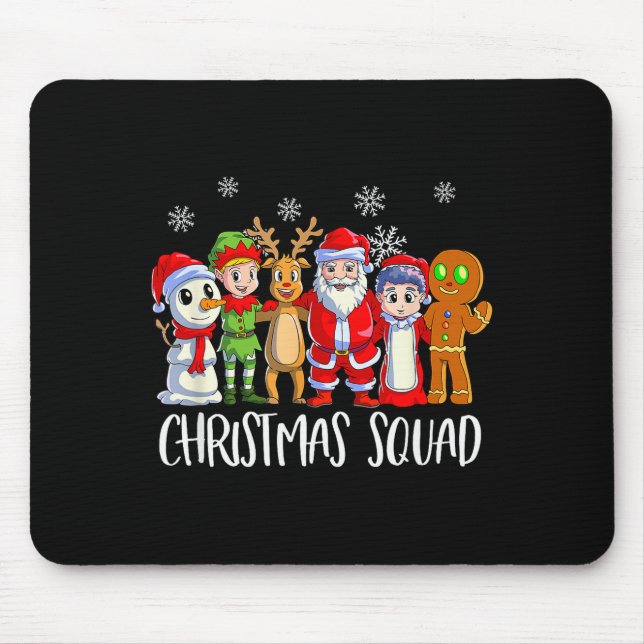 Mousepad Family Matching Christmas Squad Santa Reindeer Elf (Frente)
