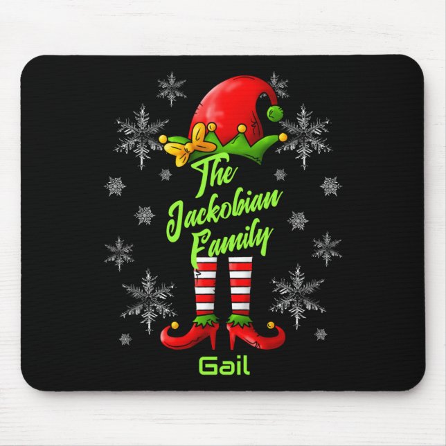 Mousepad Family Name Year Reunion Matching Christmas Elf T  (Frente)