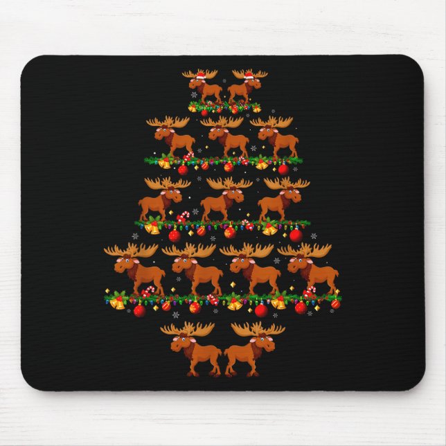 Mousepad Family Pajama Sets Christmas Matching Moose Xmas T (Frente)