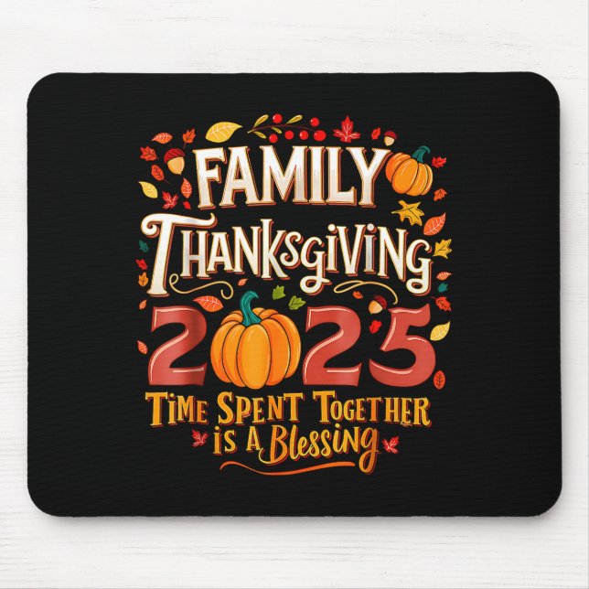 Mousepad Family Thanksgiving 2025 Thanksgiving Crew Matchin (Frente)