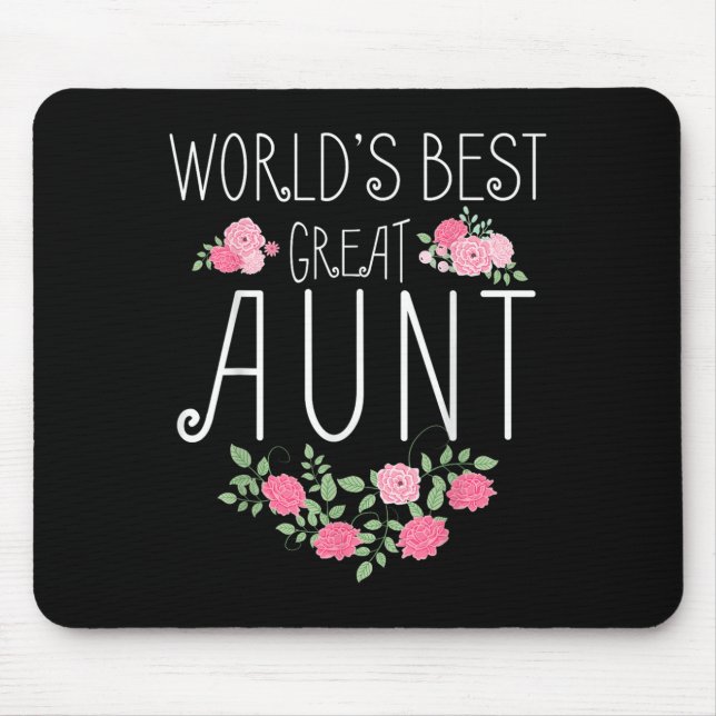 Mousepad Family World's Great Aun Funny Auntie Ever Gift  (Frente)