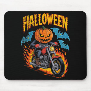 Mousepad Fantasia de Abóbora de Motoqueiro no Dia das Bruxa