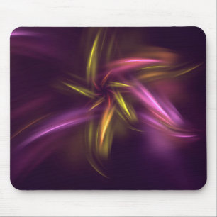Mousepad Fantasia de Abstrato de Flores Roxas