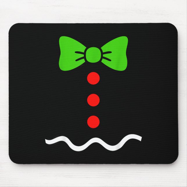 Mousepad Fantasia de biscoito de Natal de gengibre engraçad (Frente)