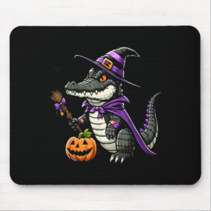 Mousepad Fantasia de Chapéu de Bruxa de Jacaré de Crocodilo
