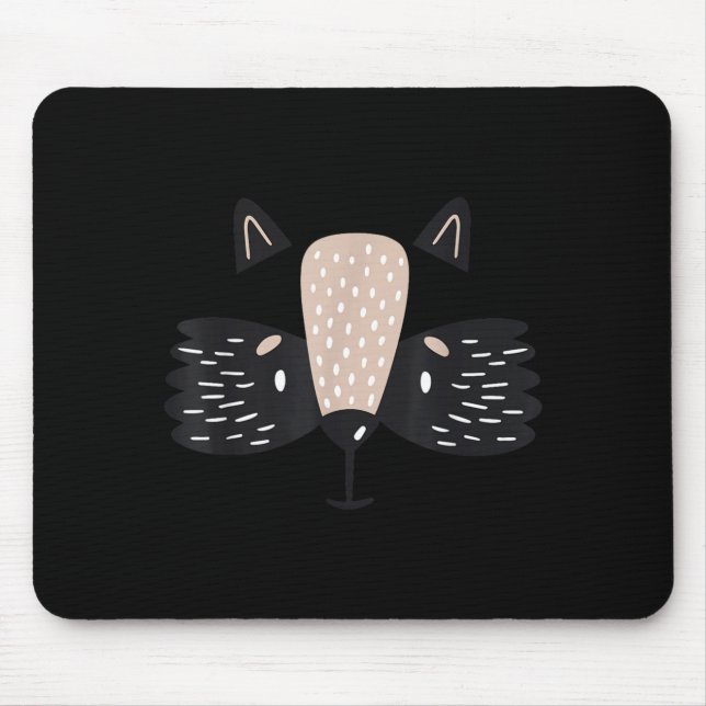 Mousepad Fantasia de Halloween de Bebê Animal Fofo com Rost (Frente)