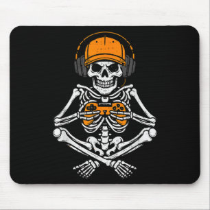 Mousepad Fantasia de Halloween de Esqueleto Gamer Vídeo Jog