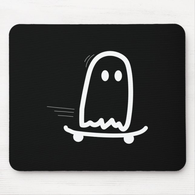 Mousepad Fantasia de Halloween de Fantasma de Skateboard, F (Frente)