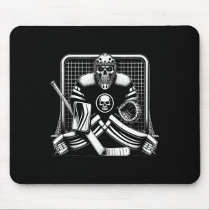 Mousepad Fantasia de Halloween Esqueleto de Goleiro de Hóqu