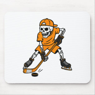 Mousepad Fantasia de Halloween Esqueleto de Hóquei Meninos