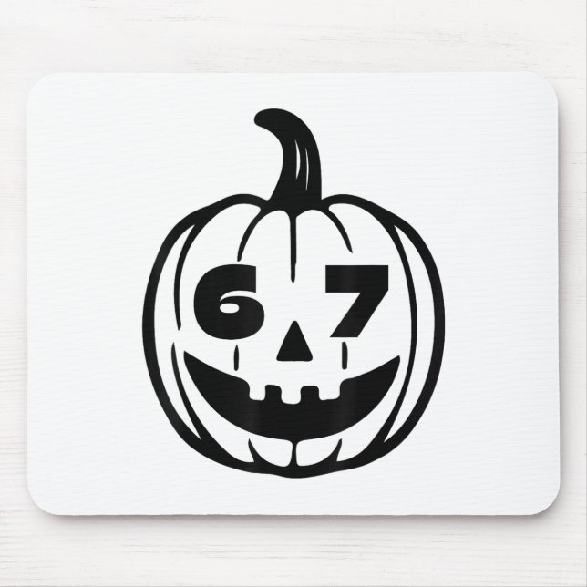 Mousepad Fantasia de Halloween Six Seven para Alunos e Prof (Frente)