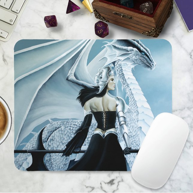 Mousepad Fantasia do Dragão Branco da Rainha de inverno (Criador carregado)