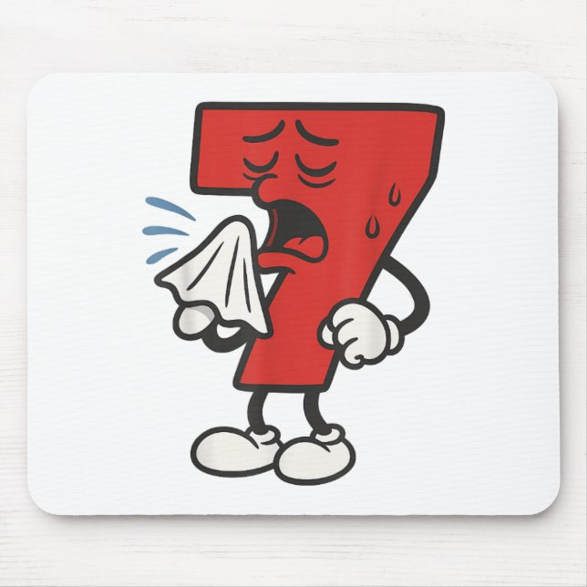 Mousepad Fantasia engraçada do sete 67 para o Halloween em  (Frente)