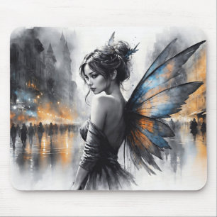 Mousepad Fantasia fada urbana elegante luz de sonho