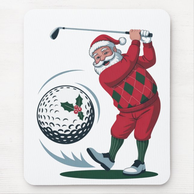 Mousepad Fantasia Fantasma Golf Tocando Papai Noel (Frente)