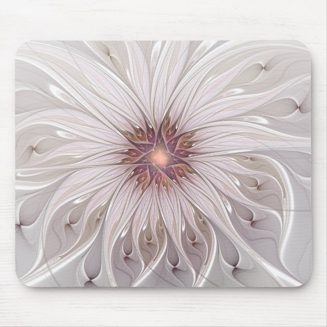 Mousepad Fantasia Floral, Flor de Pastel Moderna Abstrata (Frente)