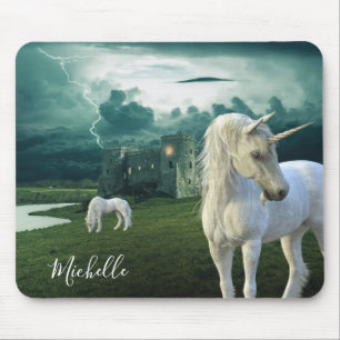 Mousepad Fantasia Personalizada do Belo Castelo do Unicórn