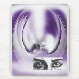 Mousepad Fantasia senhora e olhos arte roxa