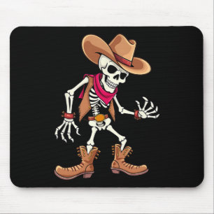 Mousepad Fantasias de Cowboy Esqueleto Dabbing de Halloween