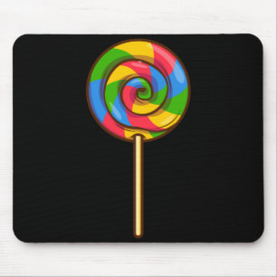 Mousepad Fantasias de Doces Pirulito Arco-íris de Halloween