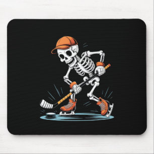 Mousepad Fantasias de Halloween de Hóquei no Gelo Esqueleto