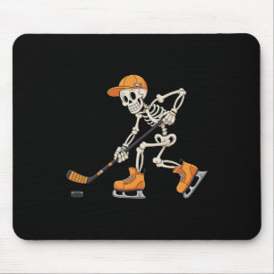 Mousepad Fantasias de Halloween de Hóquei no Gelo Esqueleto