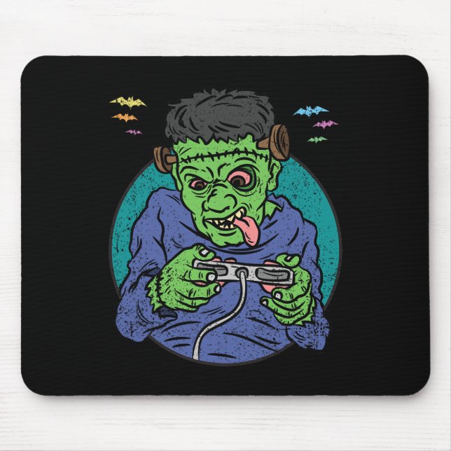 Mousepad Fantasias de Monstro de Halloween para Jogos Contr (Frente)