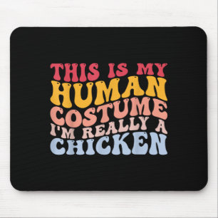 Mousepad Fantasias Humanas Eu Sou Uma Galinha Dia das Bruxa