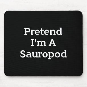 Mousepad Fantasie um figurino de saurópode, festa engraçada