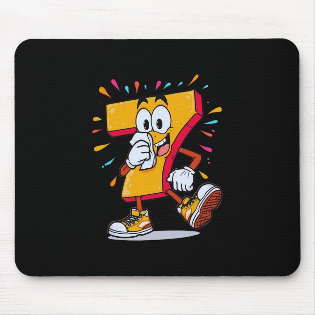 Mousepad Fantasma 67 Roupa engraçada do meme Seven doentio  (Frente)